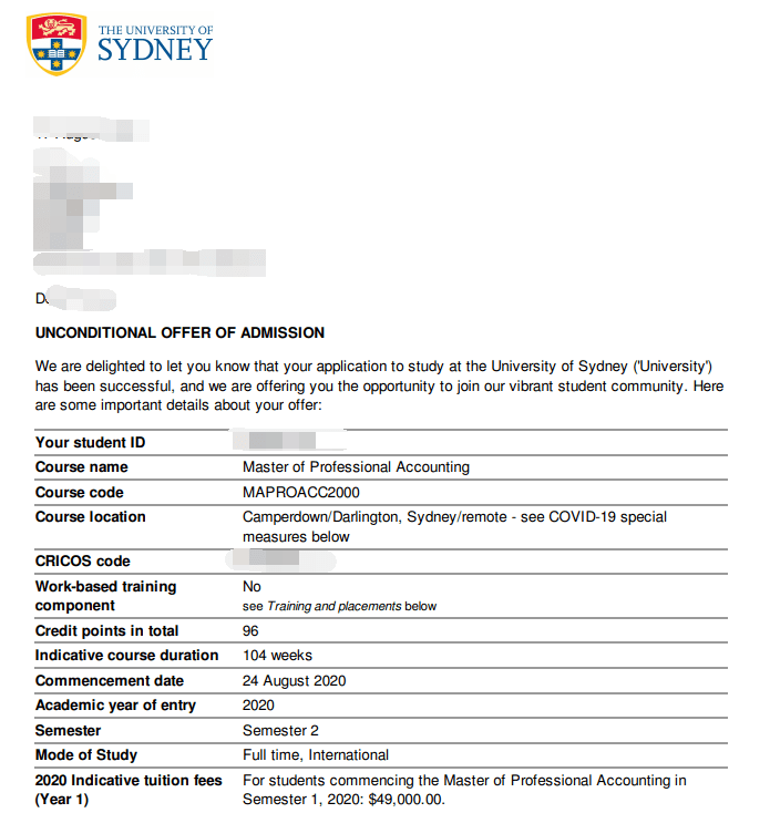 悉尼大学面试怎么样？(悉尼大学unconditionaloffer)