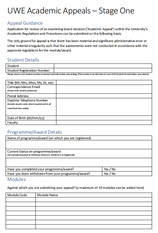西英格兰大学申诉流程是什么？