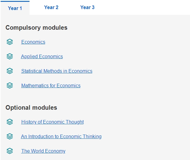 UCL经济学本科课程设置规划