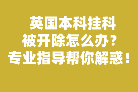 英国本科挂科面临被开除怎么办？专业指导帮你解惑！