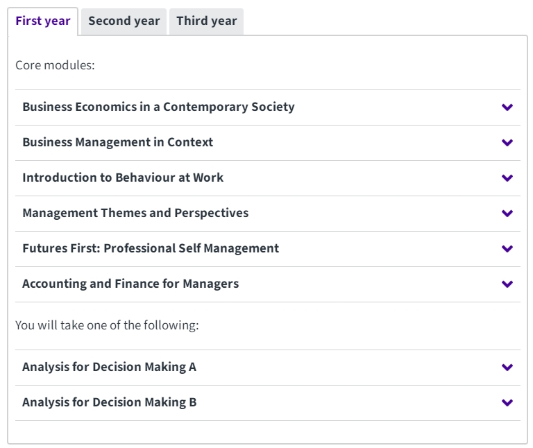 英国谢菲尔德大学商务管理专业课程概览