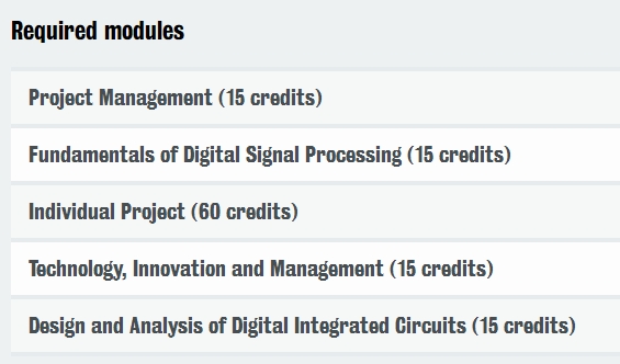 KCL电子工程管理硕士选课要求及技巧