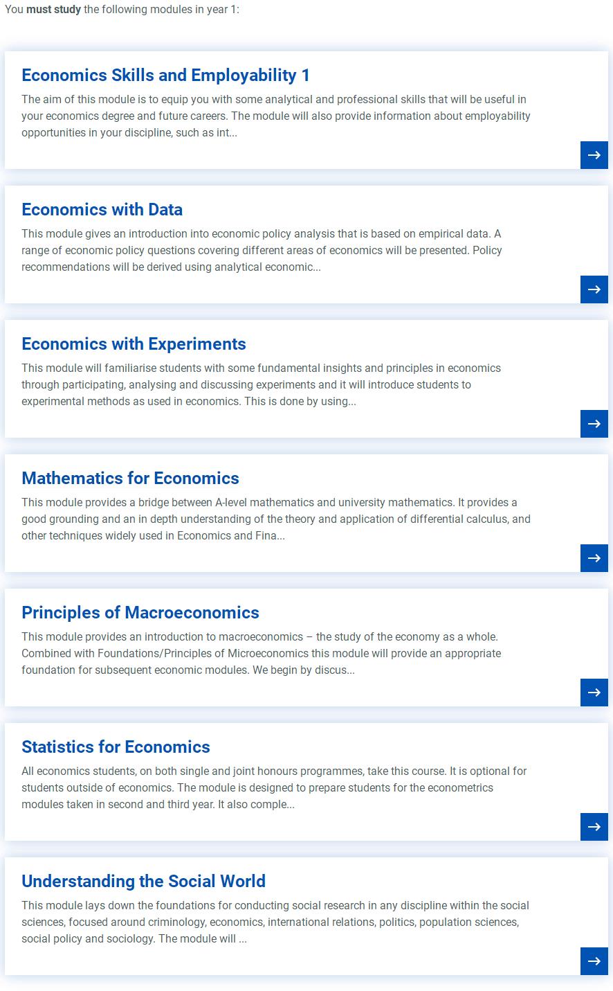 南安普顿大学Economics大一新生课程预习指南