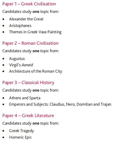 Alevel古典研究考试知识点总结归纳