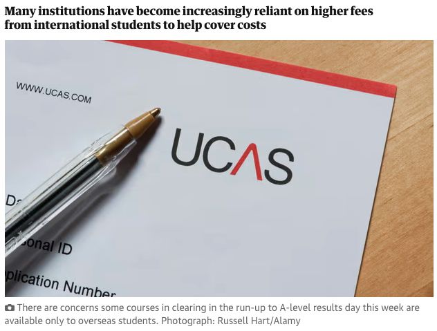 UCAS负责人警告：英国应热烈欢迎国际生，否则将输给其他国家